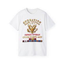Load image into Gallery viewer, Unisex Ultra Cotton Tee - Army - IRAQI FREEDOM Veteran - Combat Veteran - 3d enhanced
