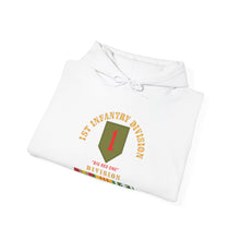 Load image into Gallery viewer, Hoodie – Army - SSI - 1st Infantry Division - Big Red One - Vietnam Veteran w VN SVC Bar X 300
