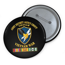 Load image into Gallery viewer, Custom Pin Buttons - Army - Army Security Agency Group w SVC Ribbons - 3D - Enhanced
