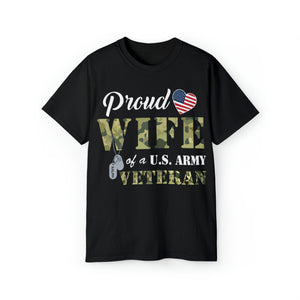 Unisex Ultra Cotton Tee - Proud Wife Of A Us Army Veteran - Ralph X 300