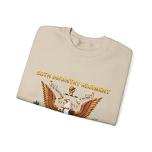 Load image into Gallery viewer, Crewneck Sweatshirt - 60th Infantry Regiment COA with Eagle with Text - 3D - Enhanced X 300
