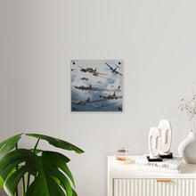 Load image into Gallery viewer, Acrylic Wall Art Panel - German jet fighters attacking US bombing formations
