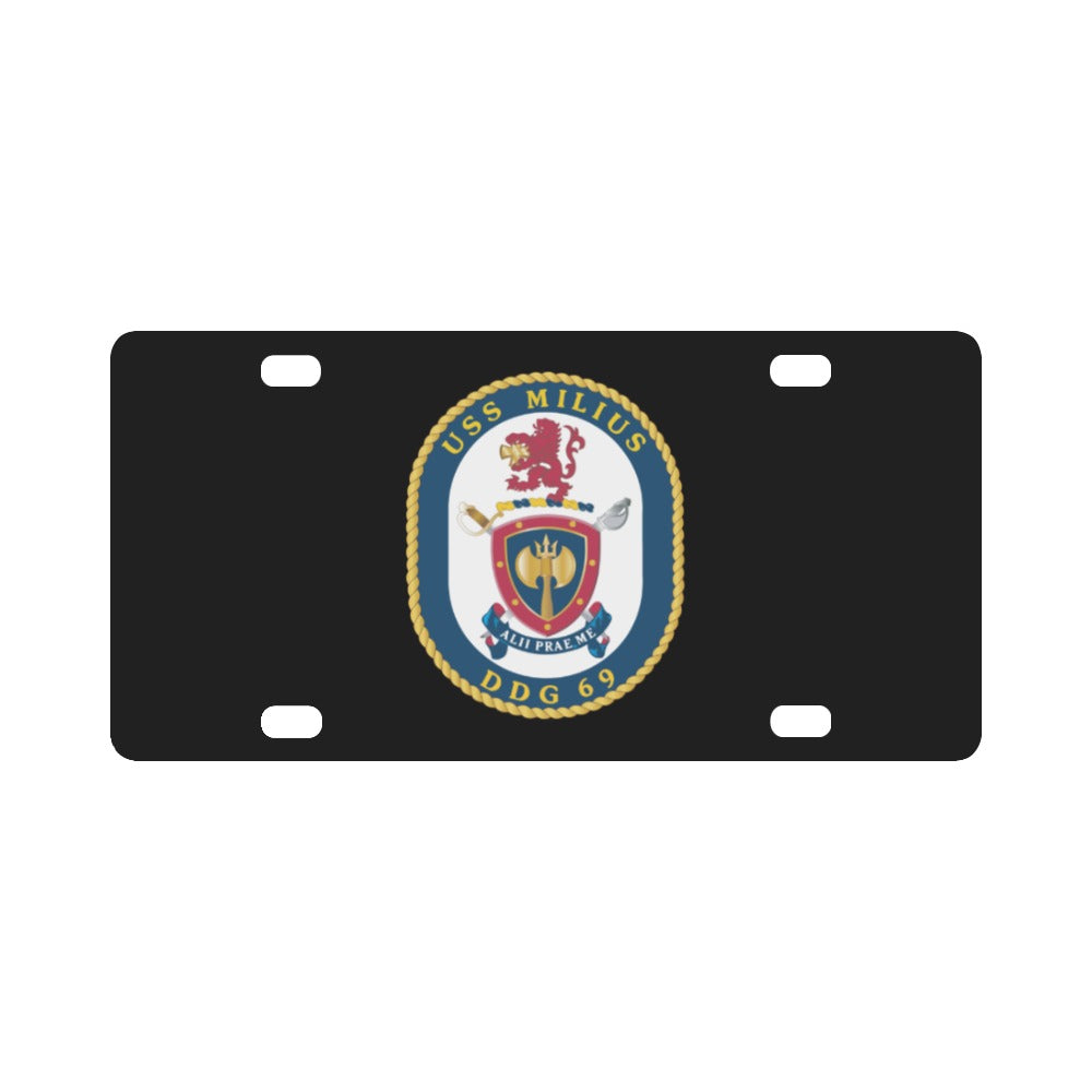 USS Milius (DDG-69) wo Txt X 300 Classic License Plate