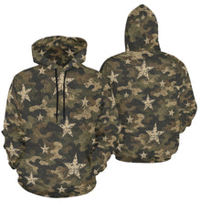 Load image into Gallery viewer, AOP Hoodie - Distressed Camo Stars Pattern Men's All Over Print Hoodie (USA Size)
