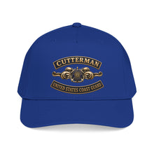 Load image into Gallery viewer, Mid Profile Baseball Cap - USCG - Cutterman - Auxiliary w txt - 3D - Enhanced
