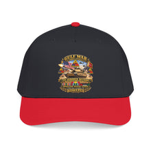 Load image into Gallery viewer, Mid Profile Baseball Cap - Army - Desert Storm - 2nd Armored Div - Combat Vereran Veteran w GULF SVC - 3D - Enhanced
