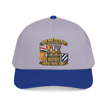 Load image into Gallery viewer, Mid Profile Baseball Cap - Army - Iraq War Veteran - Ribbon Bar - Map - SSI - 3rd Infantry Division - 3D - Enhanced
