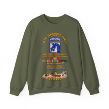 Load image into Gallery viewer, Crewneck Sweatshirt - XVIII Airborne Corps Desert Storm Ribbons - with Scene - 3D - Transparent

