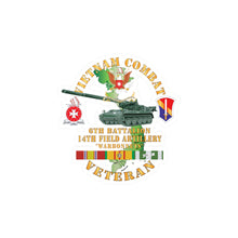 Load image into Gallery viewer, Kiss-Cut Vinyl Decals - 6th Bn, 14th Artillery Regiment - w 1st Field Force - M107 - 175mm Gun - Vietnam Vet w VN SVC
