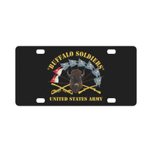 Load image into Gallery viewer, Army - Buffalo Soldiers - Infantry - Cavalry Guidons w Buffalo Head - US Army X 300 Classic License Plate
