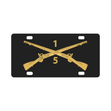 Load image into Gallery viewer, Army - 5th Battalion, 1st Infantry Regiment Branch - wo Txt X 300 Classic License Plate
