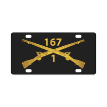 Load image into Gallery viewer, Army - 1st Bn, 167th Infantry - Inf Branch wo Txt X 300 Classic License Plate
