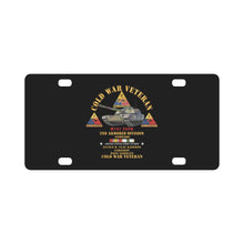 Load image into Gallery viewer, Cold War Vet - 2nd Armored Division - Lucius D. Clay Kaserne - Garlstedt, Germany - M1A1Tank - Green Classic License Plate
