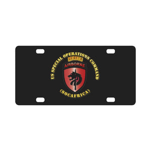 SOF - USSOC - Africa (SOCAFRICA) - SSI Classic License Plate