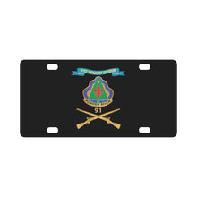 Load image into Gallery viewer, Army - 91st Infantry Division w Br - DUI - Ribbon X 300 Classic License Plate
