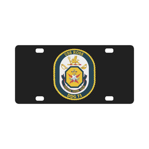 Navy - USS Ross (DDG-71) wo Txt X 300 Classic License Plate