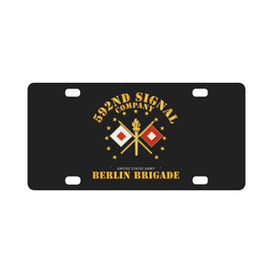 Army - 592d Signal Company - Berlin Brigade Classic License Plate