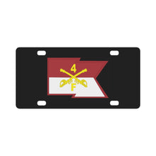 Load image into Gallery viewer, F Troop, 4th Cavalry Regiment - Guidon - Waving Straight X 300 Classic License Plate
