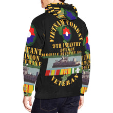 Load image into Gallery viewer, Men&#39;s All Over Print Hoodie (USA Size) (Model H13) - Vietnam Combat Vet w 9th Inf Div - Mobile Riverine Force w VN SVC
