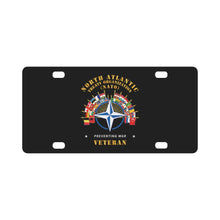 Load image into Gallery viewer, Army - NATO - Preventing War - Veteran X 300 Classic License Plate
