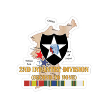 Load image into Gallery viewer, Kiss-Cut Stickers - Army - Korea Map - 2nd Infantry Div - Second to None w SVC X 300
