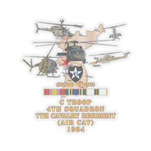 Load image into Gallery viewer, Kiss-Cut Sticker – Army - Korea Map - 2nd Infantry Div - C Trp, 4th Sqdr, 7th Cav (Air Cav) w AC - SVC X 300
