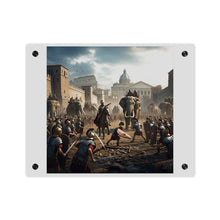 Load image into Gallery viewer, Acrylic Wall Art Panel - Hannibal Battling the Roman Legions as he Enters Rome
