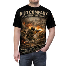 Load image into Gallery viewer, Marine Tribute Tee — "Surviving the Fire Fight" (Kilo Co., 4/3)
