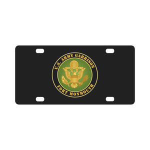 Army - Fort Monmouth - Garrison Classic License Plate