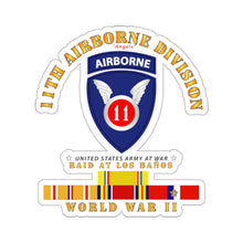 Load image into Gallery viewer, Kiss-Cut Stickers - Army - 11th Airborne Division - Raid at Los Baños - WWII w PAC SVC
