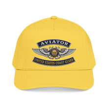 Load image into Gallery viewer, Mid Profile Baseball Cap - USCG - Aviator Badge - Auxiliary w txt - 3D - Enhanced
