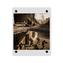 Load image into Gallery viewer, Acrylic Wall Art Panel - Marine Sniper Providing Overwatch for Breach Team
