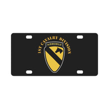 Load image into Gallery viewer, Army - 1st Cavalry Division SSI w Airmobile Tab Classic License Plate
