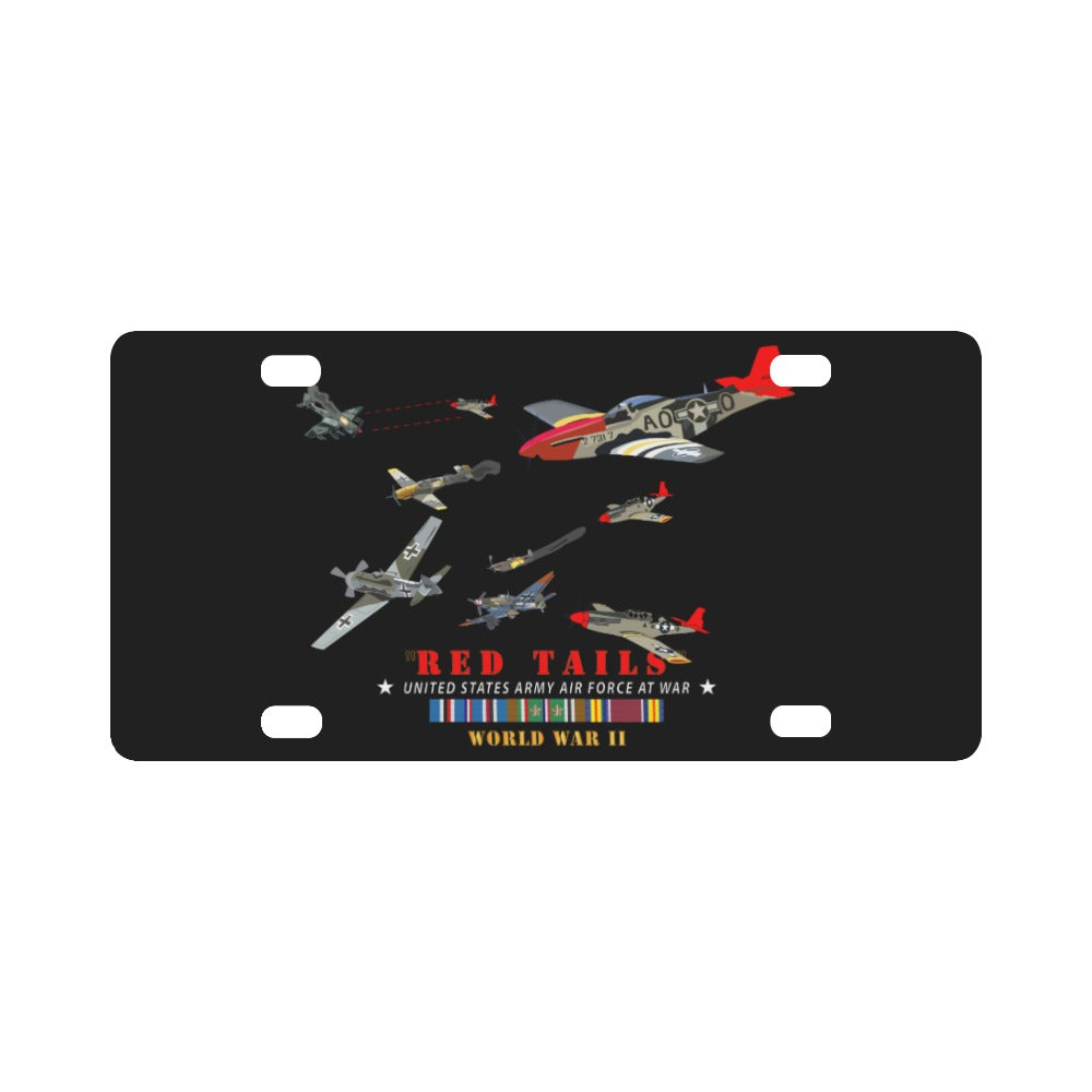 Army - AAC - 332nd Fighter Group - Red Tails - At War Classic License Plate