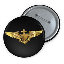 Load image into Gallery viewer, Custom Pin Buttons - USCG - Aviator Badge wo txt - 3D - Enhanced
