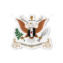 Load image into Gallery viewer, Die-Cut Magnet - 60th Infantry Regiment  COA with Eagle without Text - 3D - Enhanced X 300

