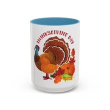 Load image into Gallery viewer, Accent Coffee Mug - Thanksgiving - Happy Turkey Day
