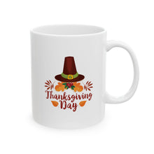 Load image into Gallery viewer, White Ceramic Mug - 11oz &amp; 15oz - Thanksgiving Day - Happy Thanksgiving Day
