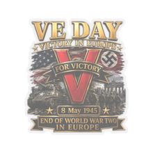 Load image into Gallery viewer, Kiss-Cut Stickers - Army - VE Day - Victory in Europe Day - End of WWII - 3D - Enhanced
