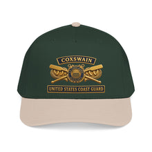 Load image into Gallery viewer, Mid Profile Baseball Cap - USCG - Coxswain - Auxiliary w txt - 3D - Enhanced

