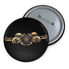 Load image into Gallery viewer, Custom Pin Buttons - USCG - Cutterman - Auxiliary wo txt - 3D - Enhanced
