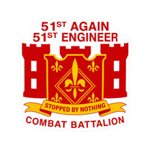 Load image into Gallery viewer, Kiss-Cut Stickers - Army - 51st Engineer Combat Battalion

