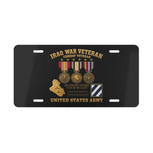 Load image into Gallery viewer, License Plate - Army - Iraq War Veteran - 3rd Infantry Division - 3D - Enhanced
