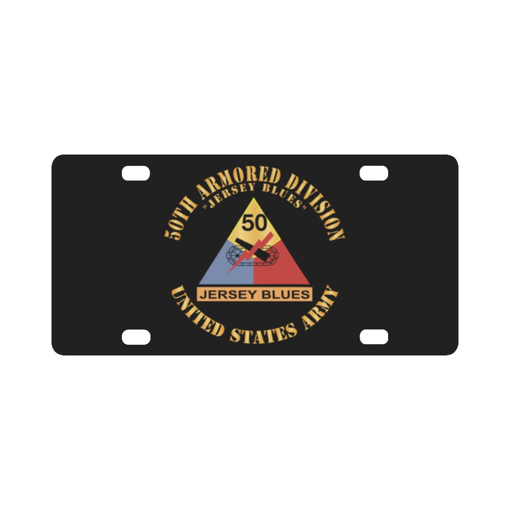 Army - 50th Armored Division - SSI - Jersey Blues - Jersey Blues - US Army X 300 Classic License Plate