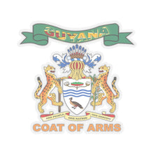 Load image into Gallery viewer, Kiss-Cut Stickers - COA - Coat of Arms of Guyana - Coat of Arms X 300
