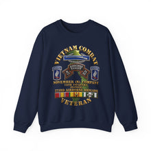 Load image into Gallery viewer, Crewneck Sweatshirt - Army - Vietnam Combat Vet - N Co 75th Infantry (Ranger) - 173rd Airborne Bde SSI - 3D - Enhanced
