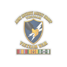 Load image into Gallery viewer, Kiss-Cut Stickers - Army - Army Security Agency Group w SVC Ribbons - 3D - Enhanced
