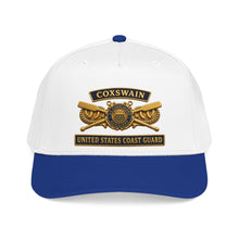 Load image into Gallery viewer, Mid Profile Baseball Cap - USCG - Coxswain - Auxiliary w txt - 3D - Enhanced
