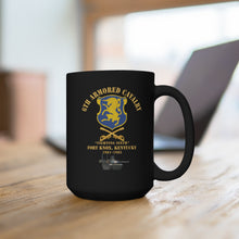 Load image into Gallery viewer, Black Coffee Mug 15oz - Army - 6th ACR w Cav Br  Ft Knox Kentucky - 1981-1985 w M1 Green X 300
