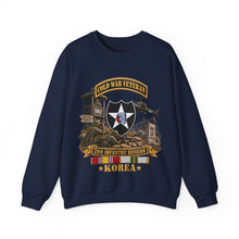 Load image into Gallery viewer, Crewneck Sweatshirt - Army - 2nd Infantry Division w Br - Ribbon COLD WAR Vet Tab - Korea - 3D - Enhanced
